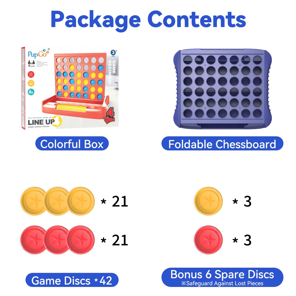 Pup Go 4 in a Row Game, Strategy Board Games, Connect & Win Four in a Line 🍁 All In One Marketplace Canada