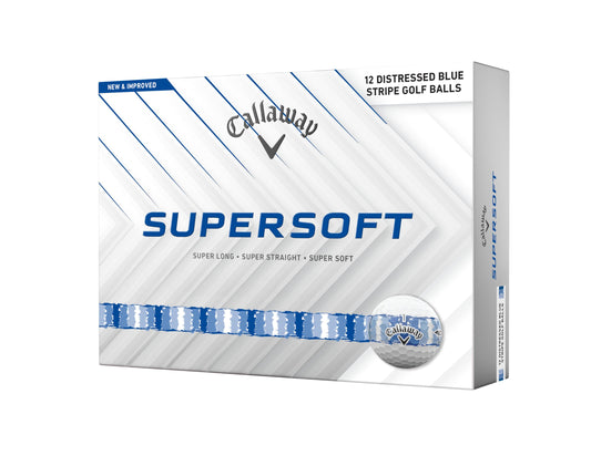 Ballons de golf Callaway Supersoft (2025) (Rayures abîmées bleues) 🍁 Marché tout-en-un Canada