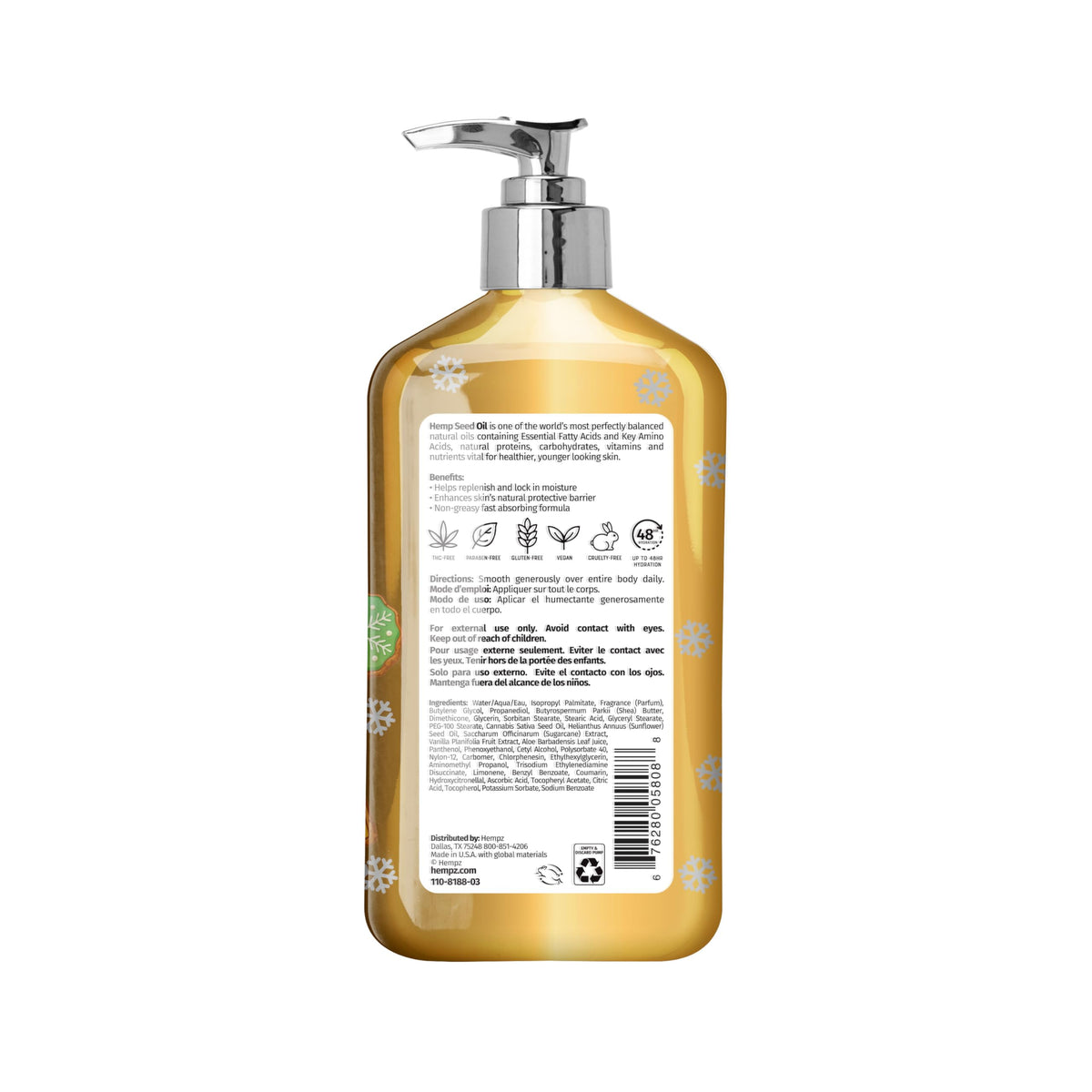 Hempz Holiday Body Lotion 2-Pack, Pink Peppermint Merigne and Vanilla Frosted Sugar Cookie Moisturizer, Gift for Men & Women, 17 oz Duo 🍁 All In One Marketplace Canada