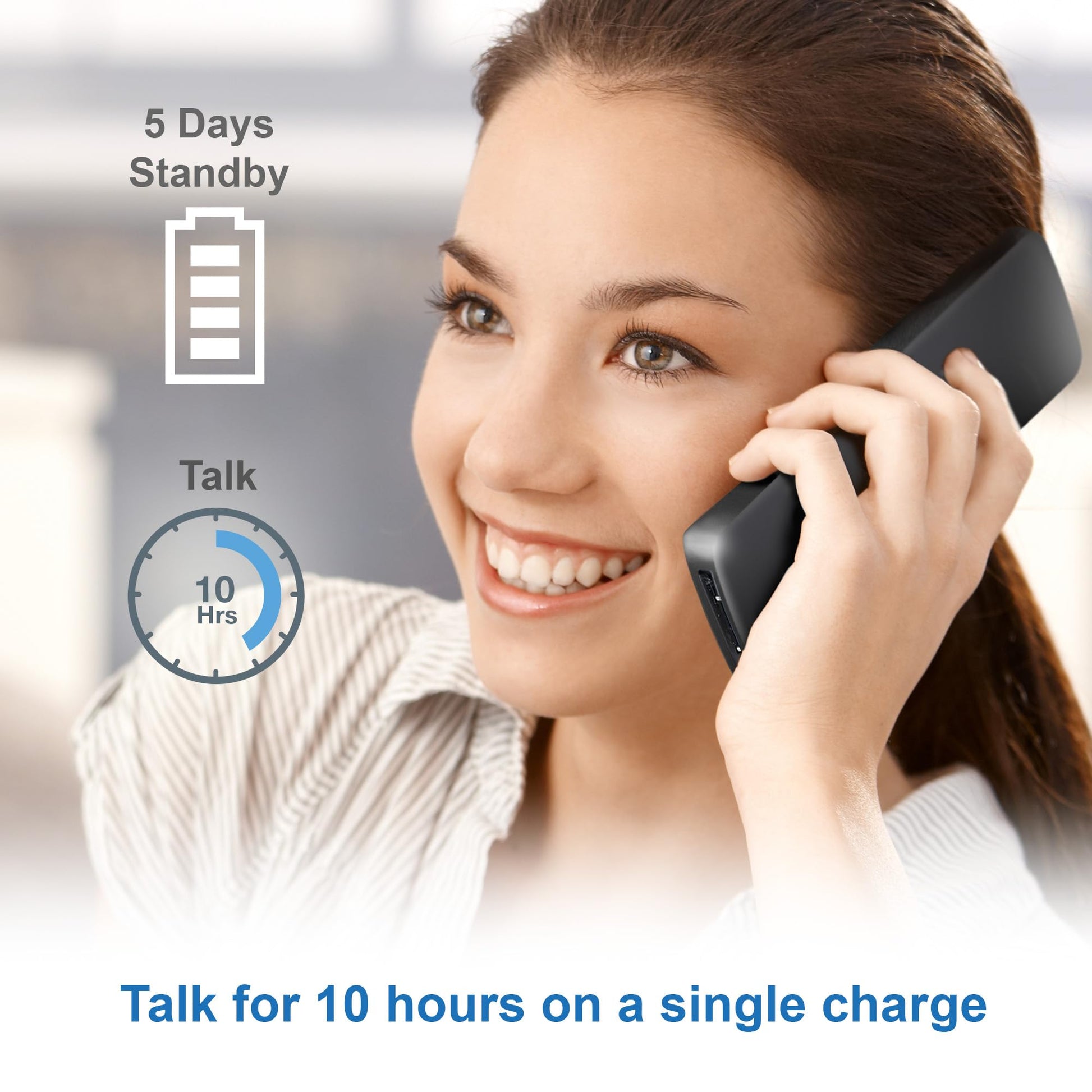 AT&T GL2101-2 DECT 6.0 Cordless Home Phone 2-Handset with Call Block, Caller ID, Full-Duplex Handset Speakerphone, 2" White Backlit Display, Lighted Keypad, Graphite & Black AT&T