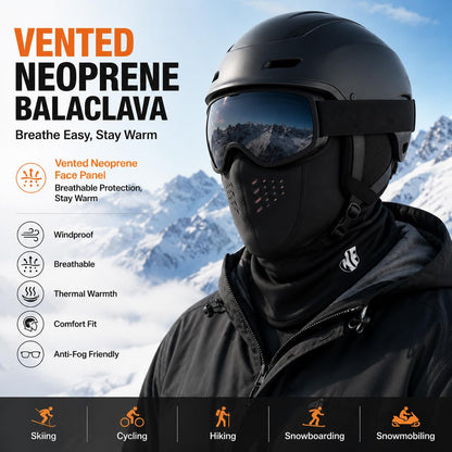 WTACTFUL Ski Mask for Men, Neoprene Balaclava Face Mask Men Cover for Cold Weather Winter Warm Breathable Windproof Thermal Ski Masks for Skiing Snowboarding Snowmobile Motorcycle Black 🍁 All In One Marketplace Canada