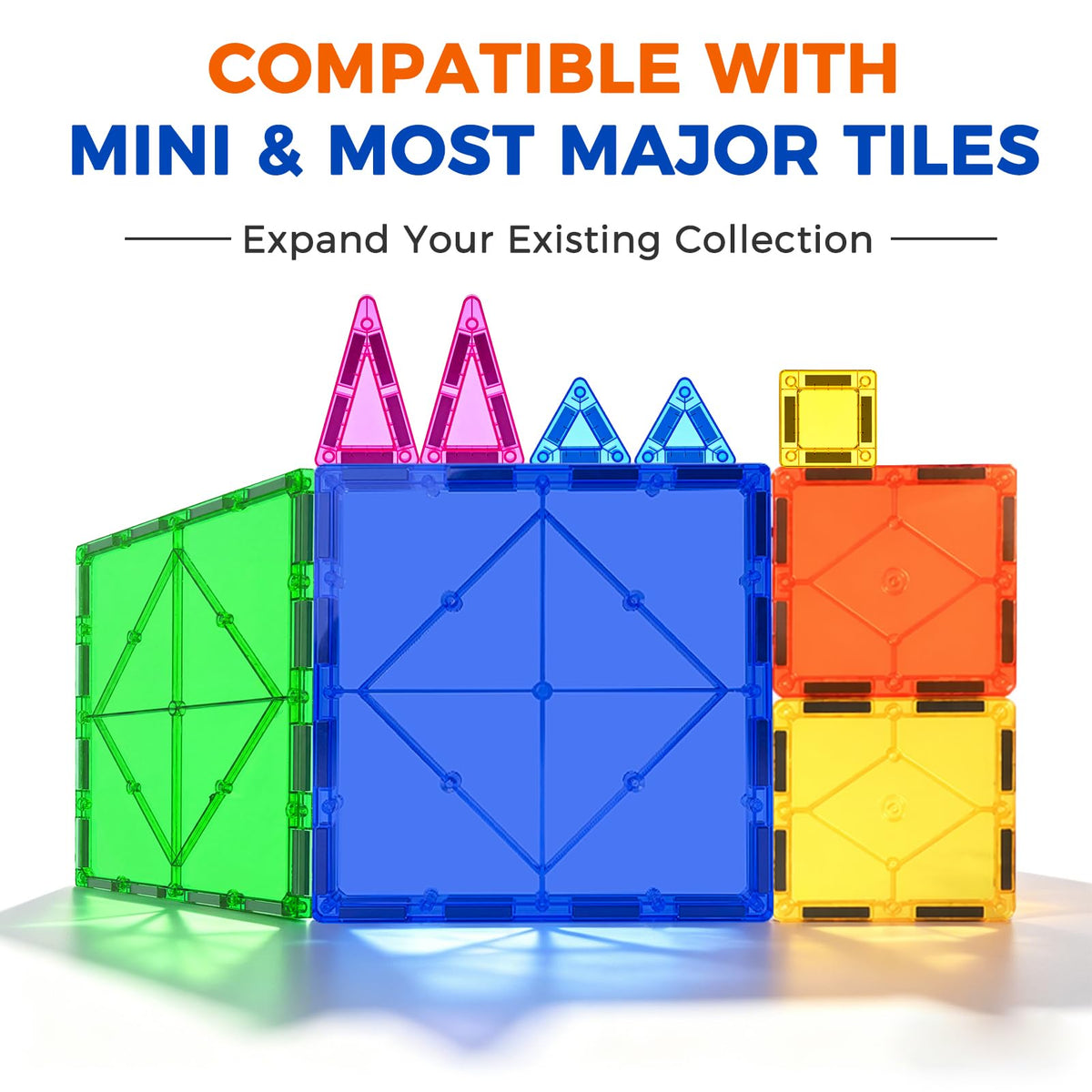 Qltytoy Large Magnetic Tiles Kids Toys, 8PCS Jumbo Magnetic Building Blocks 🍁 All In One Marketplace Canada