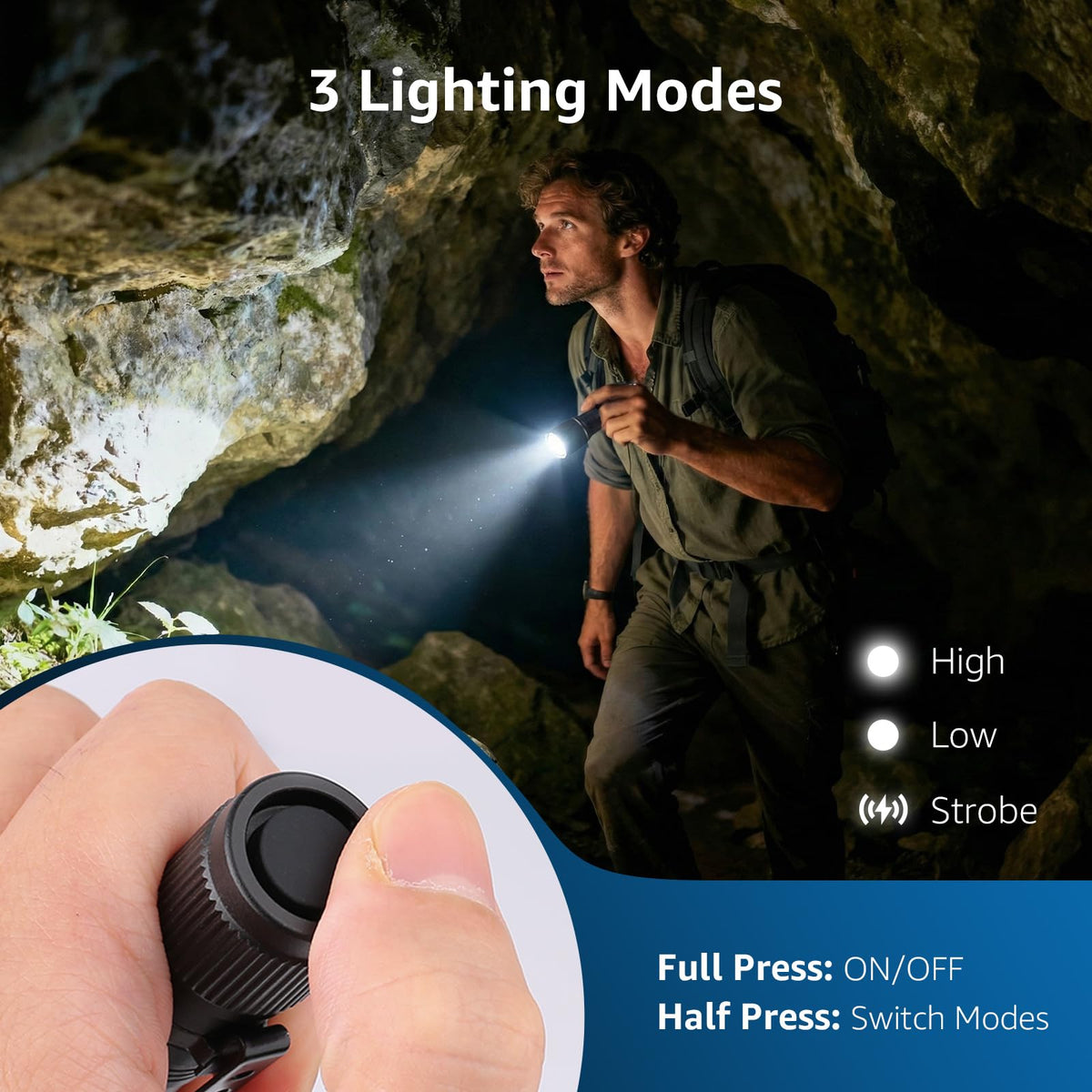 Lepro Flashlight, Led Flashlight with AA Battery Included, LED Torch for Emergency Camping Hiking Dog Walking, Halloween, Christmas (2 Pack) 🍁 All In One Marketplace Canada