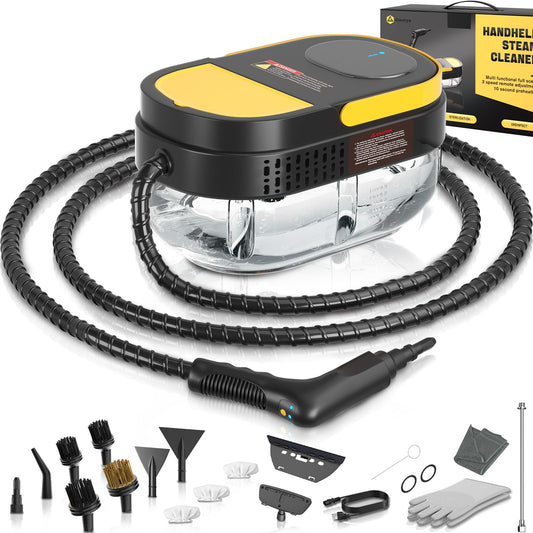 Gautye Steam Cleaner, 3 Level Adjustable Handle with 15 Accessories - Available at All In One Marketplace Canada