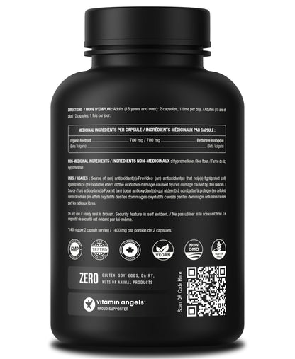 Organic Beetroot Capsules – 180 Count - Beet Root Supplement For Women & Men – Beetroot Juice Alternative – Nitric Oxide & Circulation Support – Antioxidant Beetroot Supplement - 1,400mg per Serving - Available at All In One Marketplace Canada