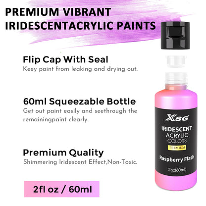 Iridescent Acrylic Paint Set - 24 Chameleon Colors 2oz/60ml 🍁 All In One Marketplace Canada