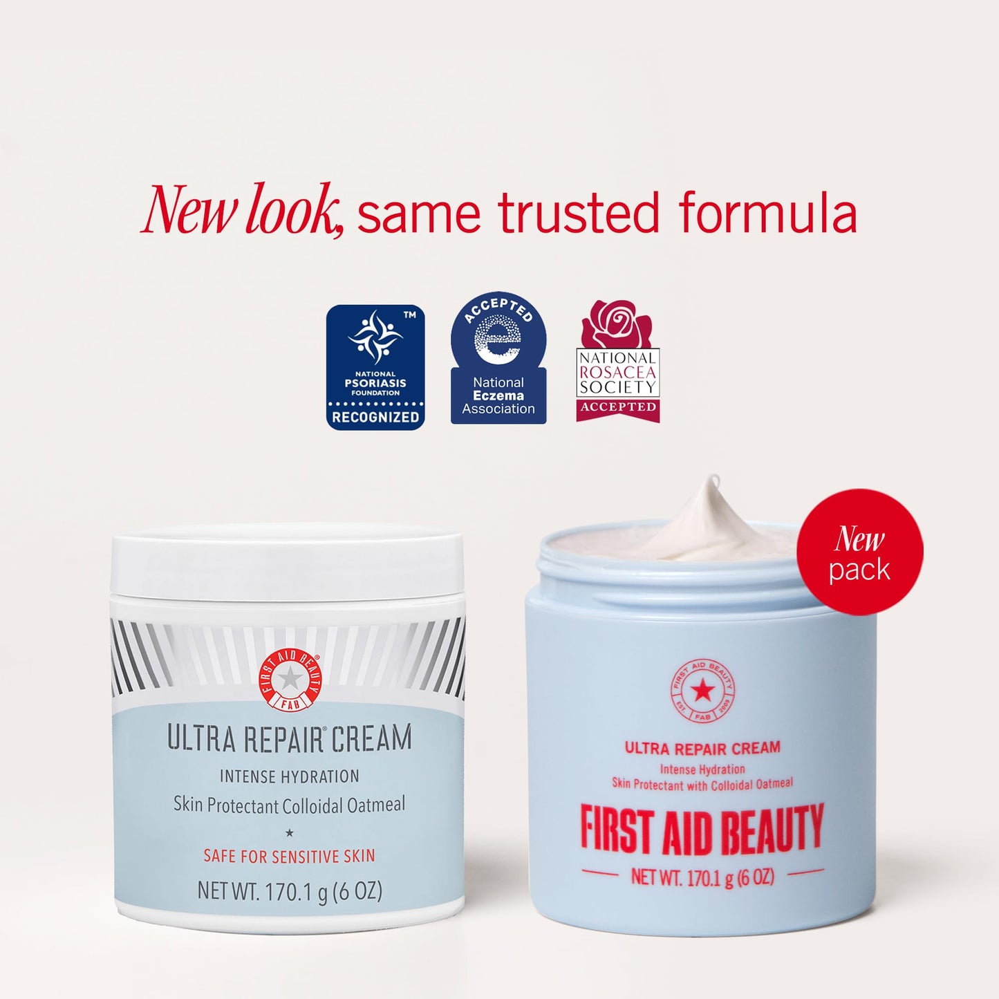 First Aid Beauty - Ultra Repair Cream - Intense Hydration Face & Body Moisturizer - Whipped Colloidal Oatmeal Clinically Proven to Strengthen Skin Barrier in 7 Days - Helps Relieve Eczema, 6 oz First Aid Beauty