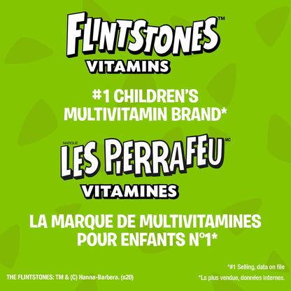 FLINTSTONES Kids Multivitamin Gummies Plus Immunity Support- Multivitamins for Kids, Kids Gummy With Zinc and Extra Vitamin C‡, Free of Artificial Sweeteners, Free of Aspartame, Free of Synthetic FD&C Dyes, 180 Gummies - Available at All In One Marketplace Canada