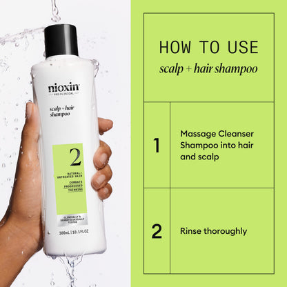Nioxin Scalp + Hair Thickening System 2 Shampoo, For Natural Hair with Progressed Thinning, 10.1 fl oz (Packaging May Vary) 🍁 All In One Marketplace Canada