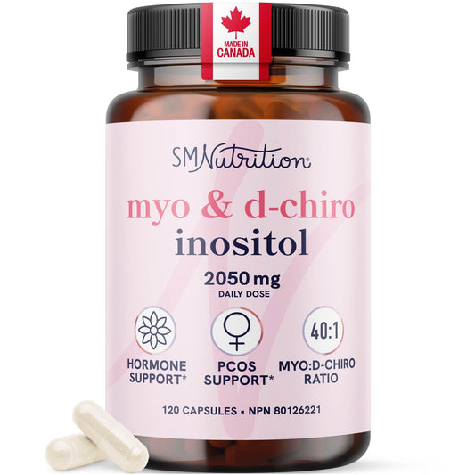 Inositol | Hormone Balance for Women | Myo-Inositol & D-Chiro | Ideal 40:1 Ratio | Myoinositol 2000mg, D Chiro 50mg | Regulate Menstrual Cycle & Support Ovarian Health | 120 Ct (1 Month Supply)