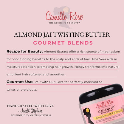 Camille Rose Naturals Almond Jai Twisting Butter, 8 Ounce