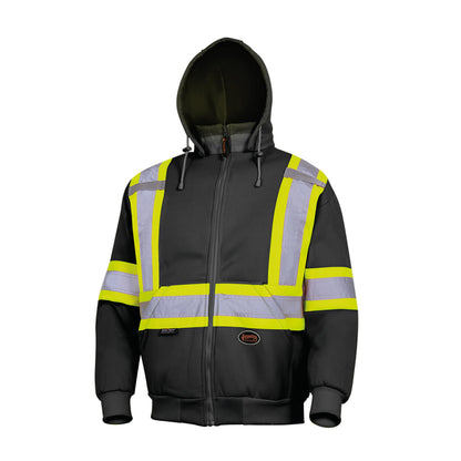 Pioneer Hi Vis Hoodie For Men - Heavyweight Black Fleece - Class 1 🍁 All In One Marketplace Canada