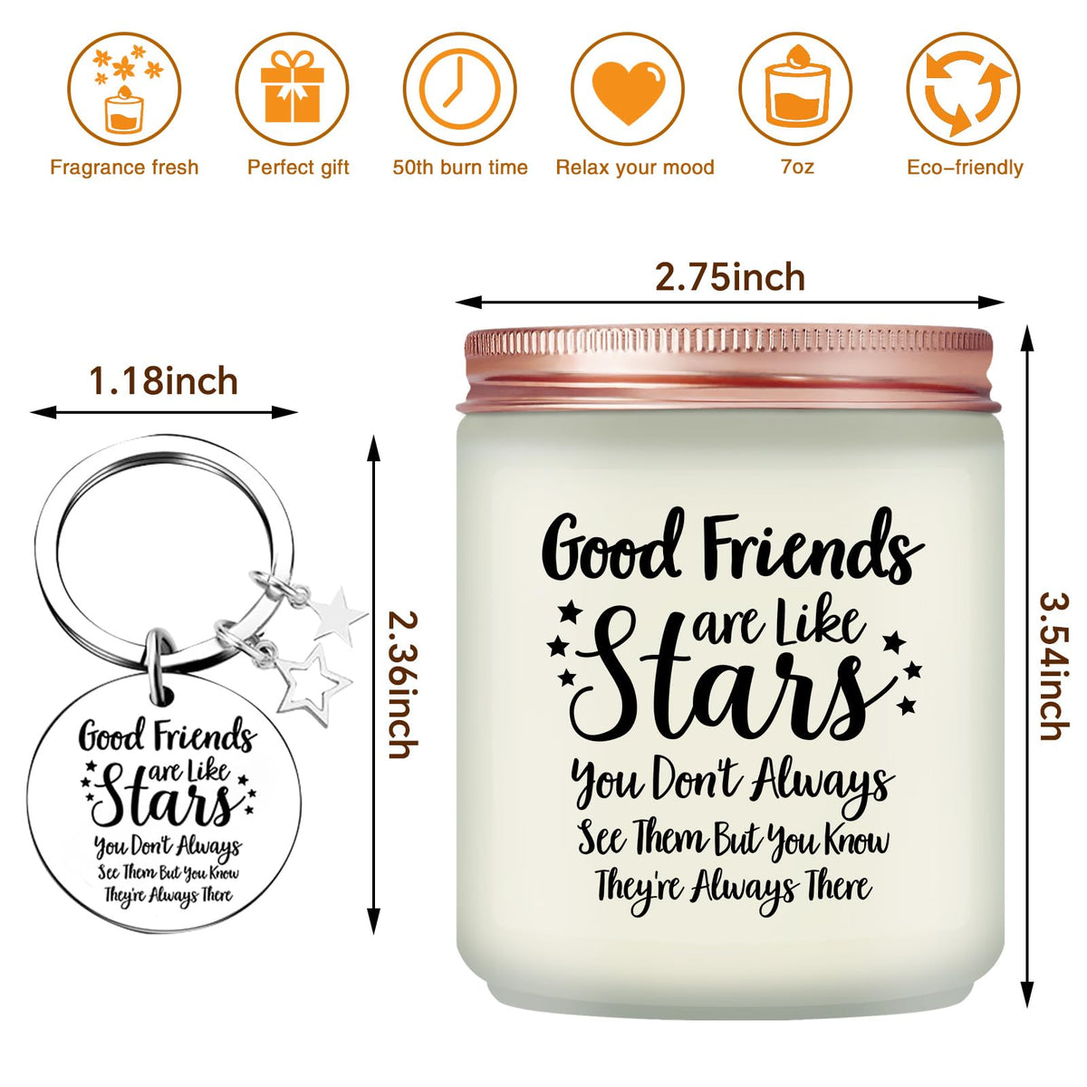 Volufia Best Friend Gift for Women, Friendship Gifts for Friends Candle 🍁 All In One Marketplace Canada