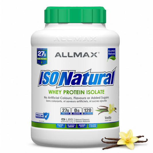 ALLMAX ISONATURAL Protein Isolate Powder, Vanilla, 5 lb, 73 Servings