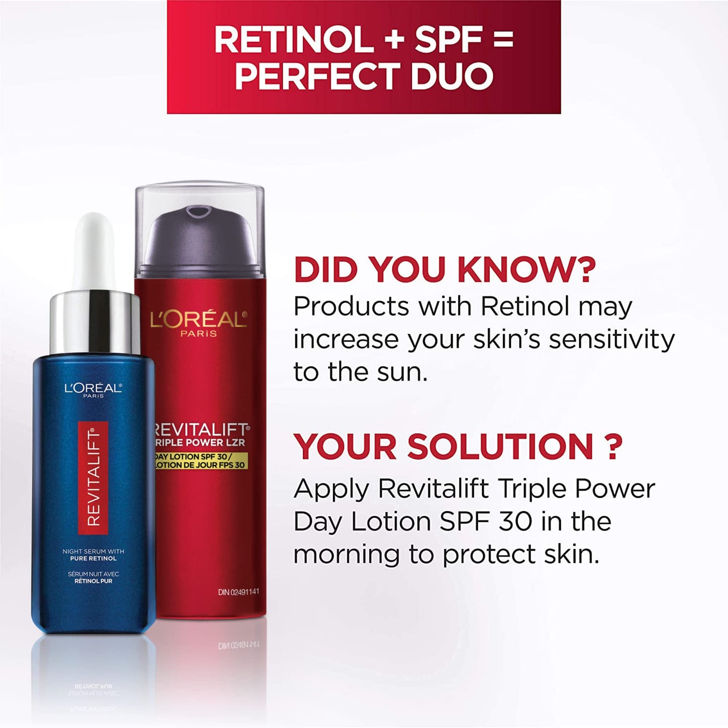L'Oreal Paris Anti-Aging Day Lotion Spf 30 With Pro-retinol, Vitamin C + Hyaluronic Acid | Revitalift Triple Power Lzr, 50 Milliliters 🍁 All In One Marketplace Canada