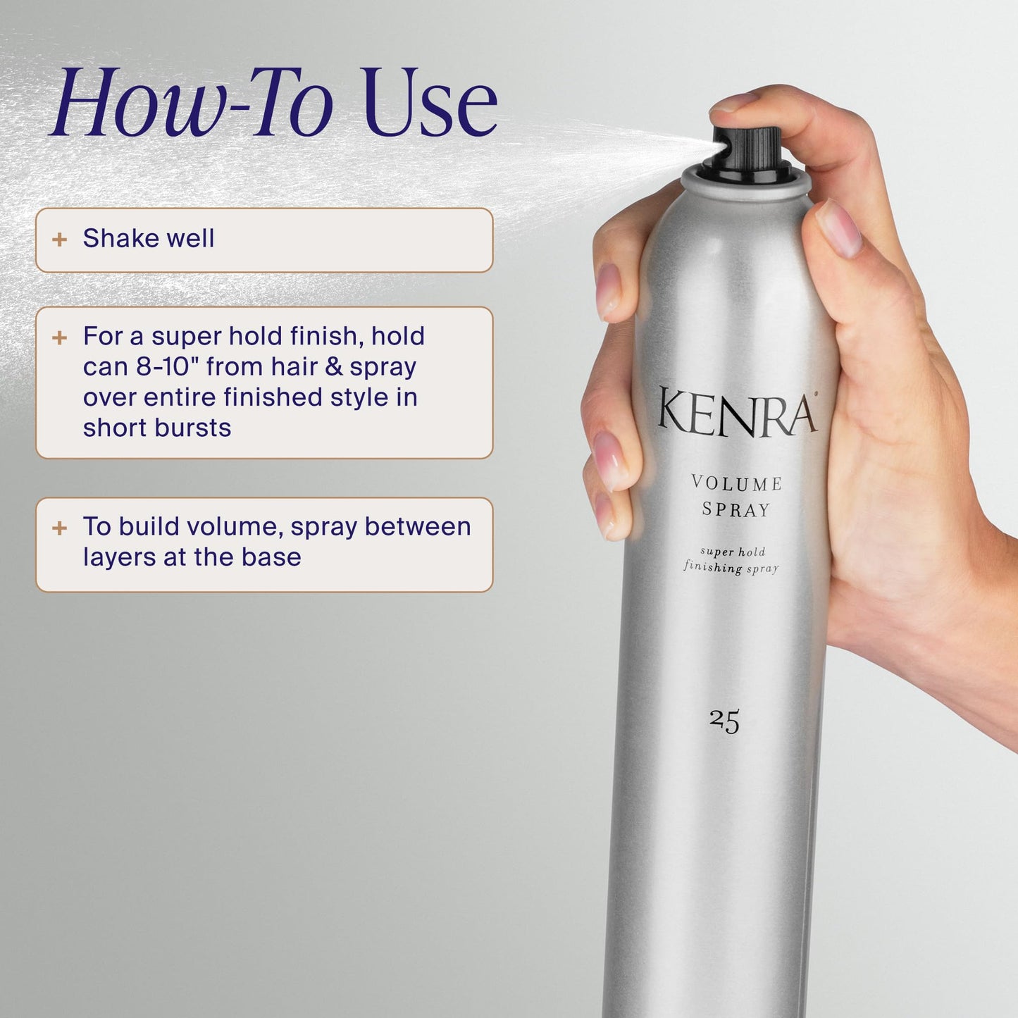 Kenra Volume Spray 25 | Super Hold Hairspray for Long Lasting Volume & Style | Thermal Heat Protectant | Wind Resistant up to 40 km/h | Humidity Shield Kenra