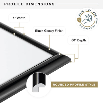 MCS 65549 Trendsetter Poster Frame, 24 by 36-Inch, Black MCS