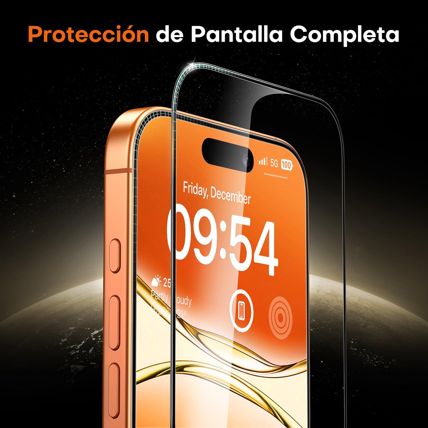 TOCOL 2 Pack for iPhone 16 Pro Max Screen Protector [Instant Installation][Auto-Dust Removal][HD Clear], Unbreakable 9H+Hardness Shatterproof Tempered Glass [Bubble Proof]