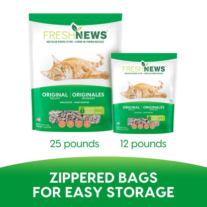 Fresh News Post Consumer Paper Pellet Cat Litter, 12-Pound 🍁 All In One Marketplace Canada