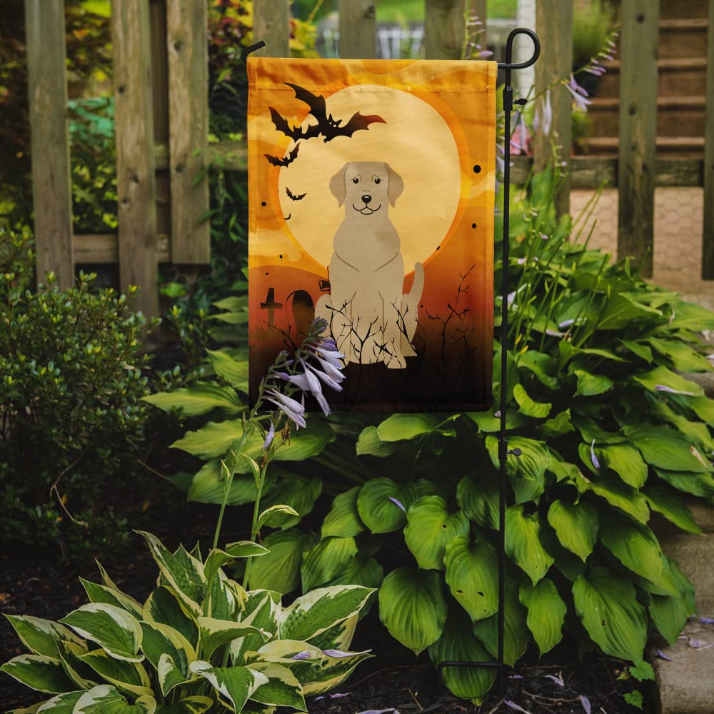 Caroline's Treasures BB4321GF Halloween Yellow Labrador Flag Garden Size, Small, Multicolor