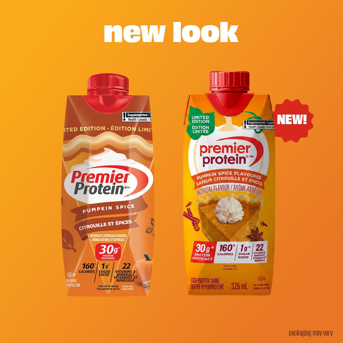 Premier Protein Shake, Limited Edition Pumpkin Spice, 30g Protein, 1g Sugar, 11.5 Fl Oz (Pack of 10)
