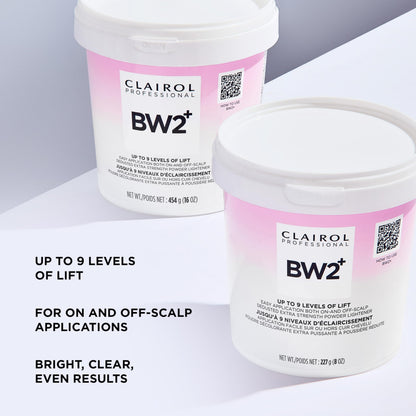 Clairol Professional BW2+ Dedusted Extra Strength Powder Lightener for Hair Highlights, 8 oz | 227 g Clairol Professional