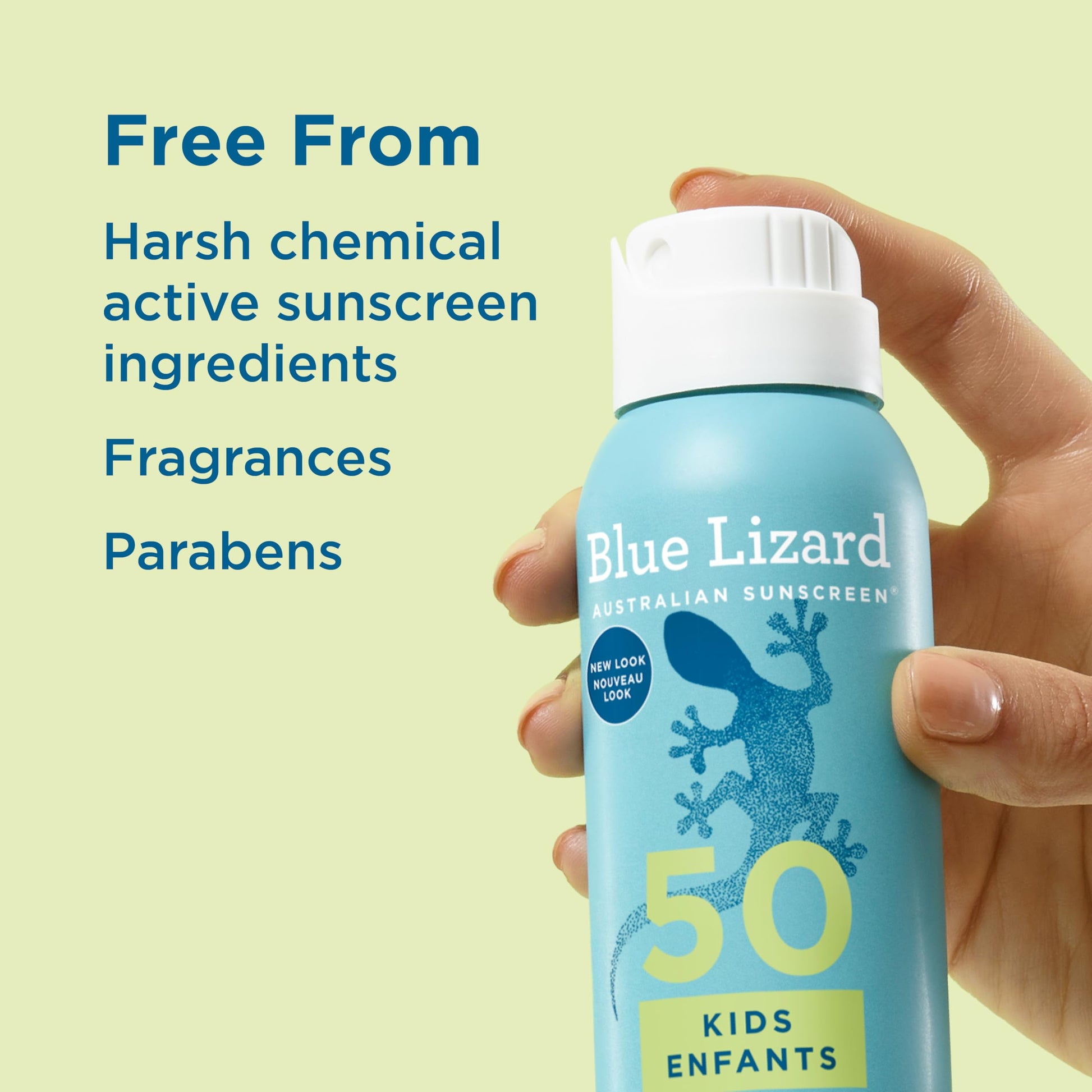 Blue Lizard Kids Mineral SPF 50 Sunscreen Spray, Broad-Spectrum UVA/UVB Protection, Water-Resistant, Zinc Oxide Formula, 142 g