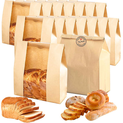 150p Sourdough Paper Bread Bags for Loaf, Cookie, Pastry, 13.7x8.2x3.5 in 🍁 All In One Marketplace Canada