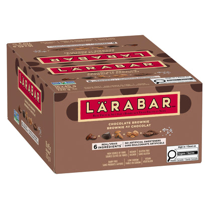 LÄRABAR Chocolate Brownie, Fruit and Nut Energy Bar, Pack of 16 Bars, Gluten Free, Vegan, Family Pack, Snack Bars, 720 Grams Package - Available at All In One Marketplace Canada