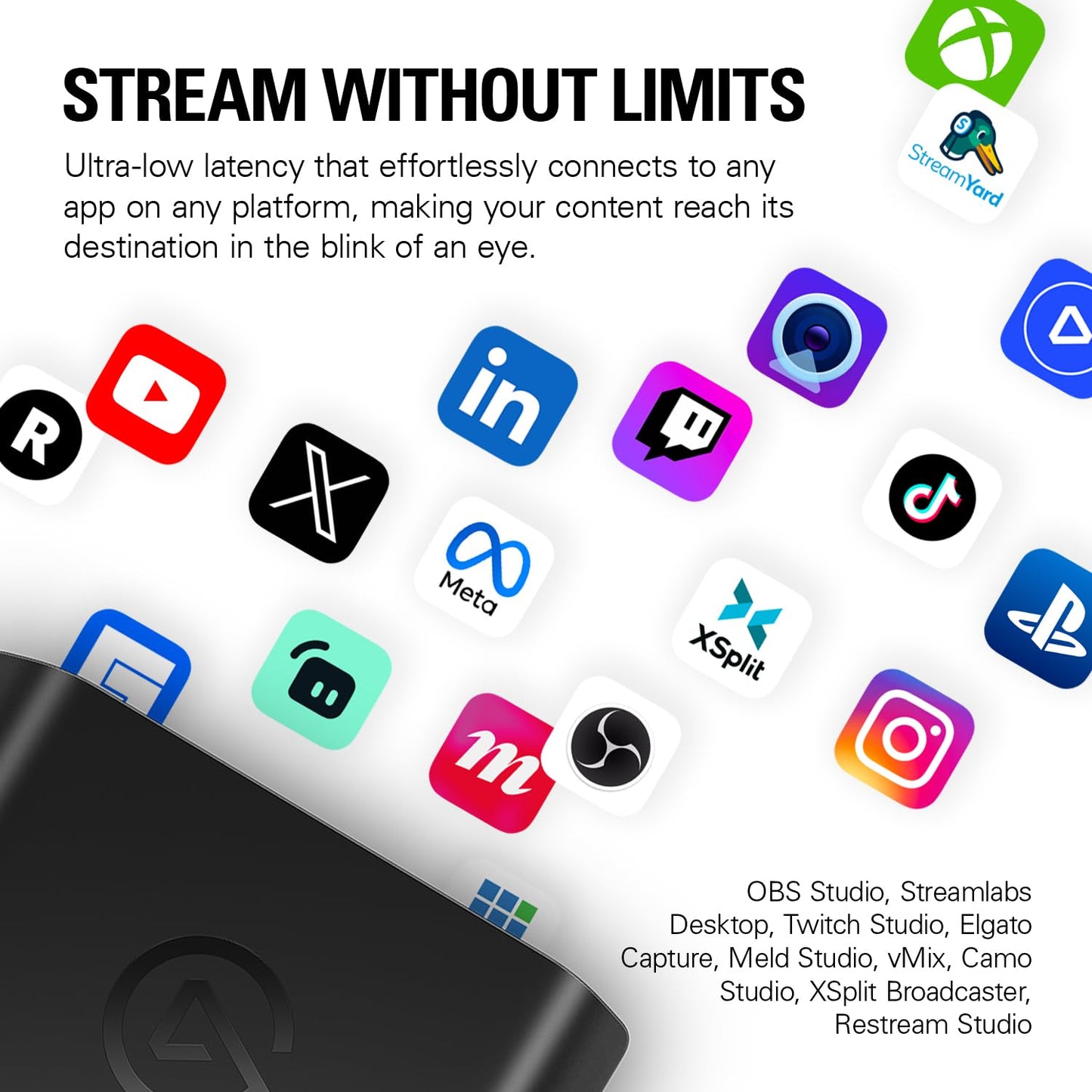 Elgato 4K X Capture Card, HDMI 2.1, 4K144 Ultra-Low Latency Elgato