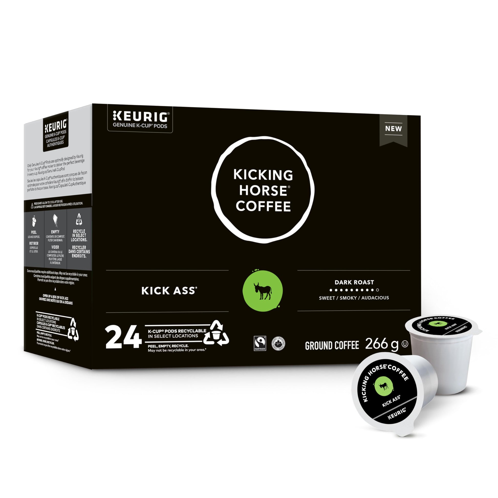 Kicking Horse Dark Roast K-Cup Coffee Pods, 24 Count