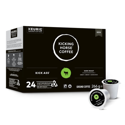 Kicking Horse Dark Roast K-Cup Coffee Pods, 24 Count