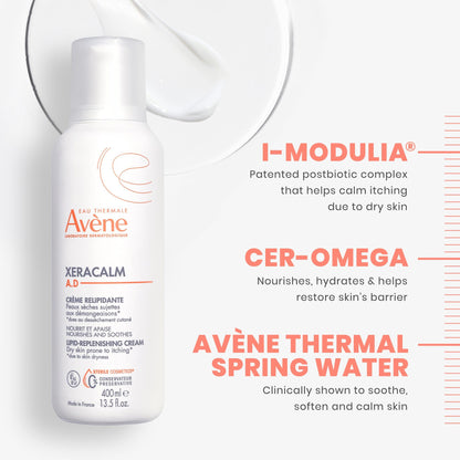 Eau Thermale Avene XeraCalm a.d lipid-replenishing cream, eczema moisturizer, 400 ml EAU THERMALE AVENE