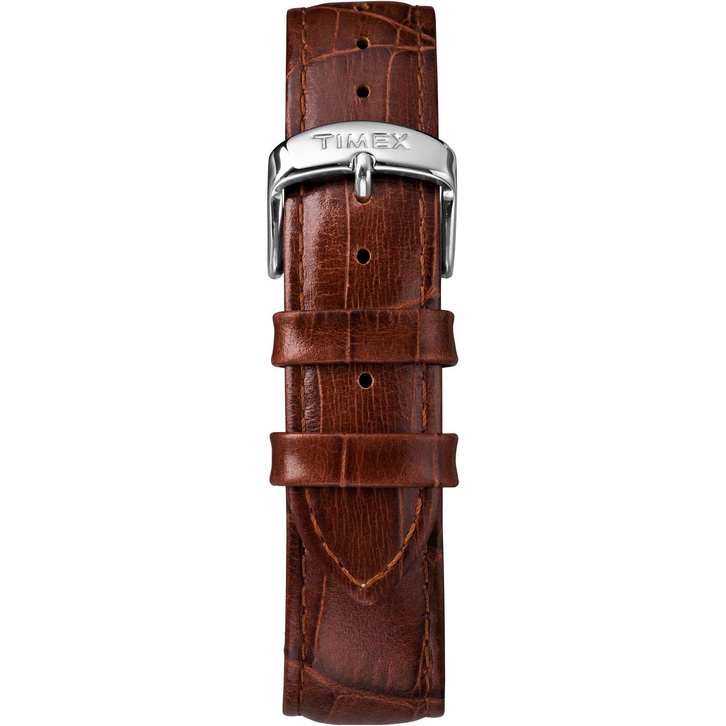 Timex Men's TW2R63800 Easy Reader 38mm Brown/Blue Croco Pattern Leather Strap Watch Timex