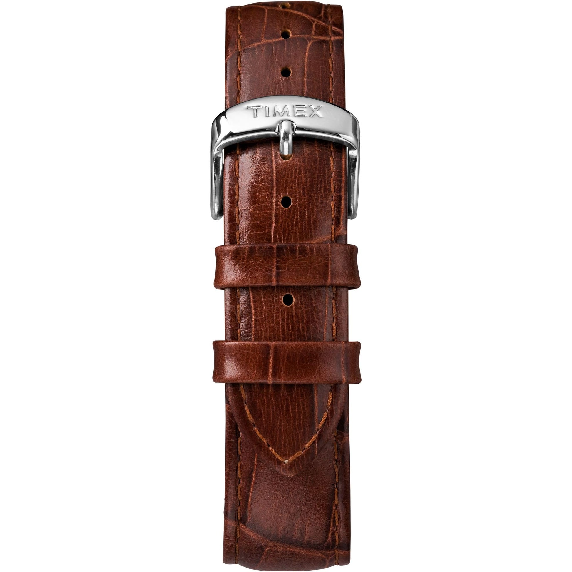 Timex Men's TW2R63800 Easy Reader 38mm Brown/Blue Croco Pattern Leather Strap Watch Timex