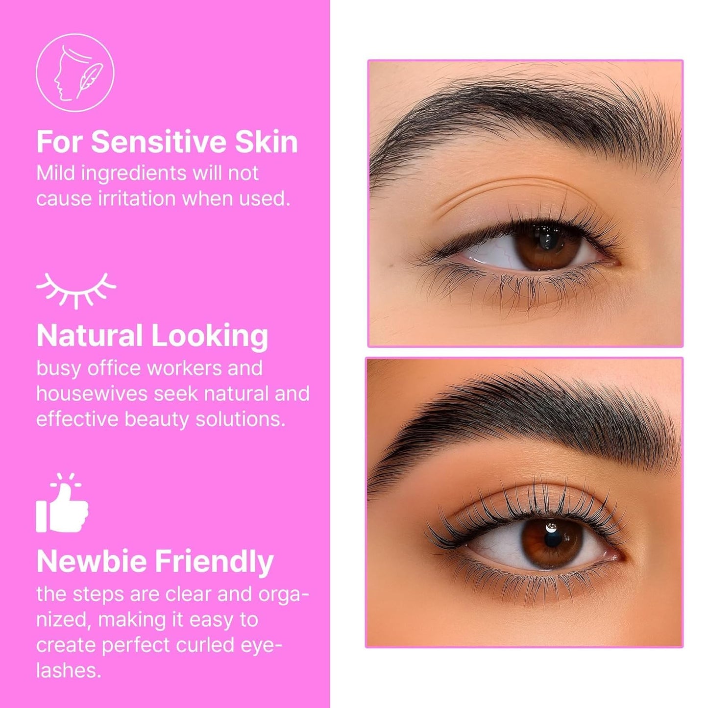 Korean Lash Lift Kit - 5 Sets At Home Eyelash Perm Kit with Upgraded Glue, Eyelash Lift, DIY Lash Perm Easy for Beginner & Professional, Semi Permanent Perming Wave Suitable For Salon & Home (Blue) - Available at All In One Marketplace Canada