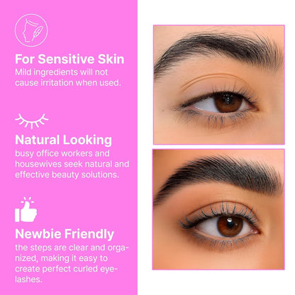 Korean Lash Lift Kit - 5 Sets At Home Eyelash Perm Kit with Upgraded Glue, Eyelash Lift, DIY Lash Perm Easy for Beginner & Professional, Semi Permanent Perming Wave Suitable For Salon & Home (Blue) - Available at All In One Marketplace Canada