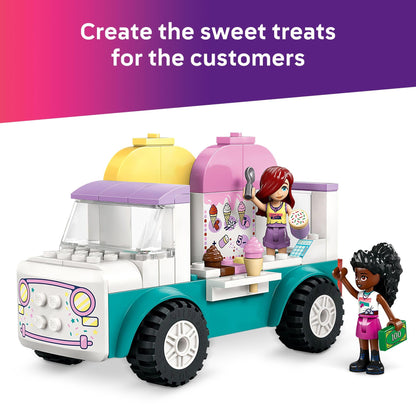 LEGO Friends Heartlake City Ice Cream Truck Toy - Building Toy Pretend Play Set for Kids, Girls and Boys, Ages 4+ - Preschool Building Blocks with 2 Minidolls and Rabbit Figure - 42644 - Available at All In One Marketplace Canada