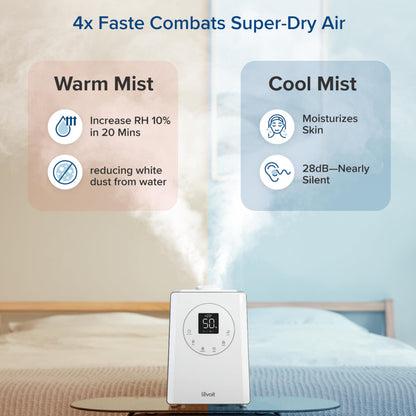 Levoit LV600S Warm and Cool Mist Humidifiers for Bedroom Large Room, 6L