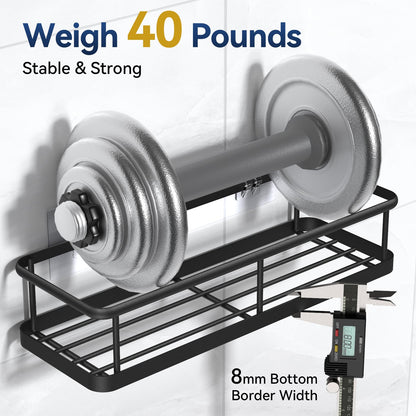 YASONIC Shower Caddy Adhesive, 100% Rustproof Shower Shelves 3 Piece