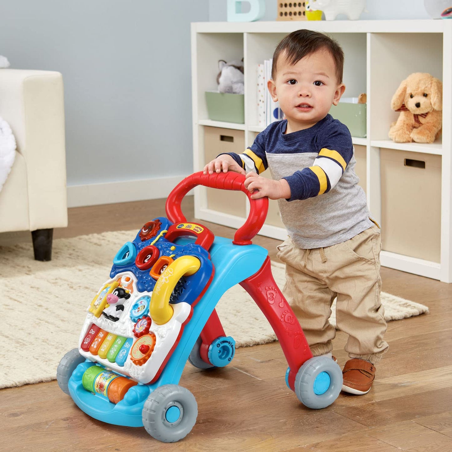 VTech Sit-to-Stand Learning Walker (Frustration Free Packaging - English Version), Blue