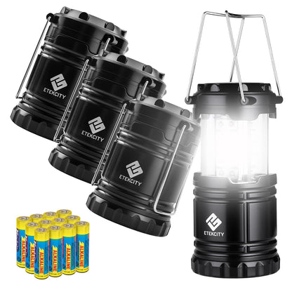 Etekcity LED Camping Lantern, 4 Pack, Battery Powered, Emergency Light Etekcity