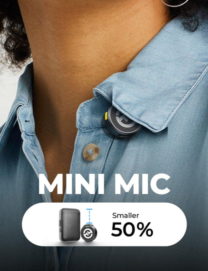 Hollyland Lark M2 Wireless Lavalier Microphone for iPhone/Android/Camera/PC/Laptop with Lightning/USB-C/Plug, 48KHz 24Bit, 1000ft Range, Noise Cancellation, 30H Battery for Video Recording, Streaming