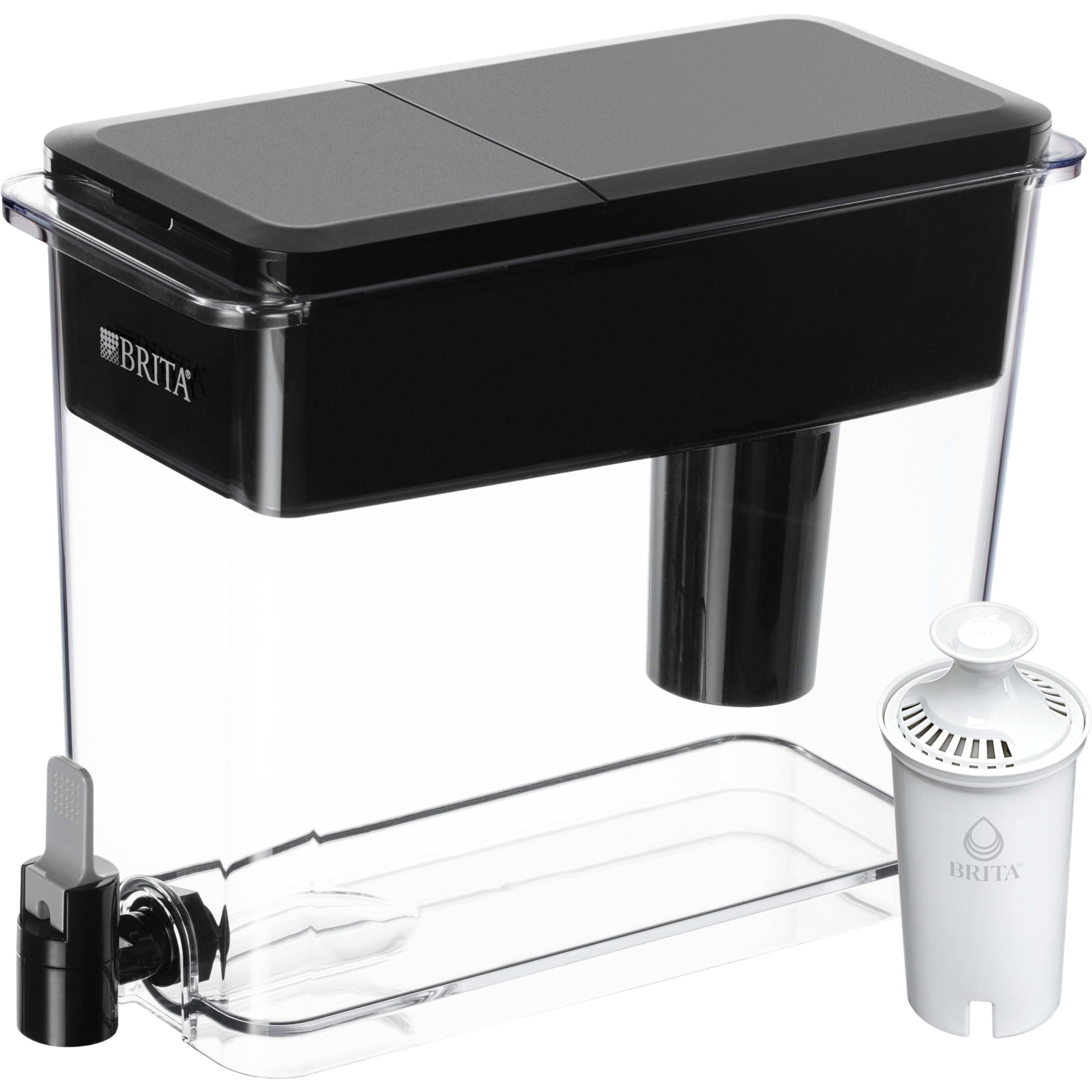Brita 27 Cup Filter Dispenser Reduces Chlorine taste and odour from Tap Water, Filters 151 Litres, UltraMax, Black