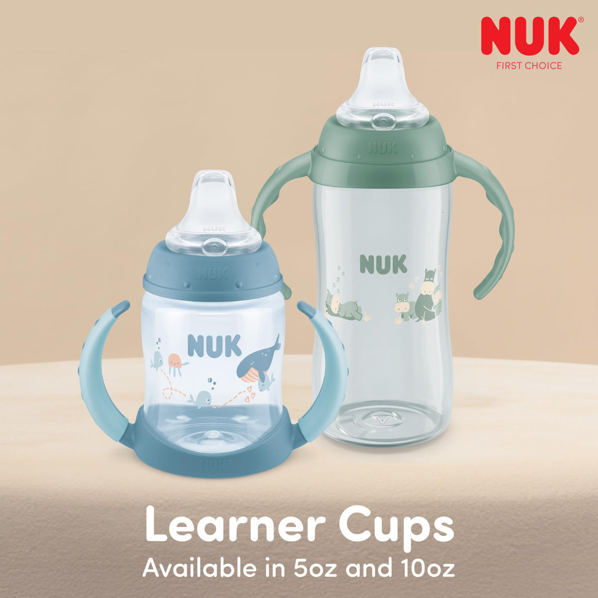 NUK Learner Cup, 5 oz (150 mL), 6+ Months, Stars & Triangles, 2 Pack