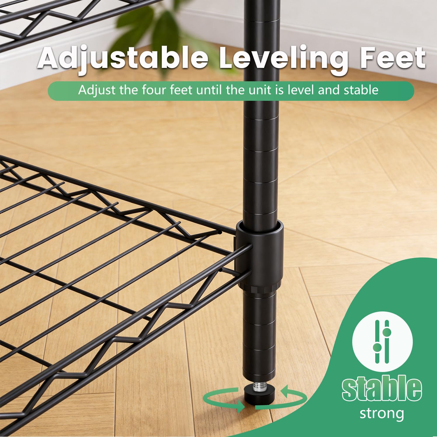 FDW Storage Shelves,Wire Shelving Unit Metal Shelves Heavy Duty Layer Rack Storage Rack Adjustable Utility (Black, 36" x 14" x 54") FDW