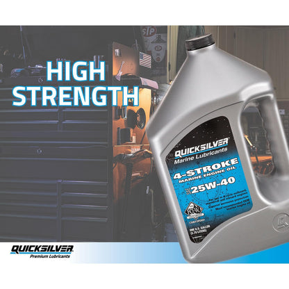 Quicksilver 25W-40 Marine Engine Oil, 1 Gallon Quicksilver
