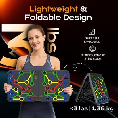 AERLANG Push Up Board-Large PushUps Portable Multi-Function Foldable Push Up Bar, Easy to Use Push up Handle Push Up Strength Training Push Up Stands Home Workout Equipment - Available at All In One Marketplace Canada
