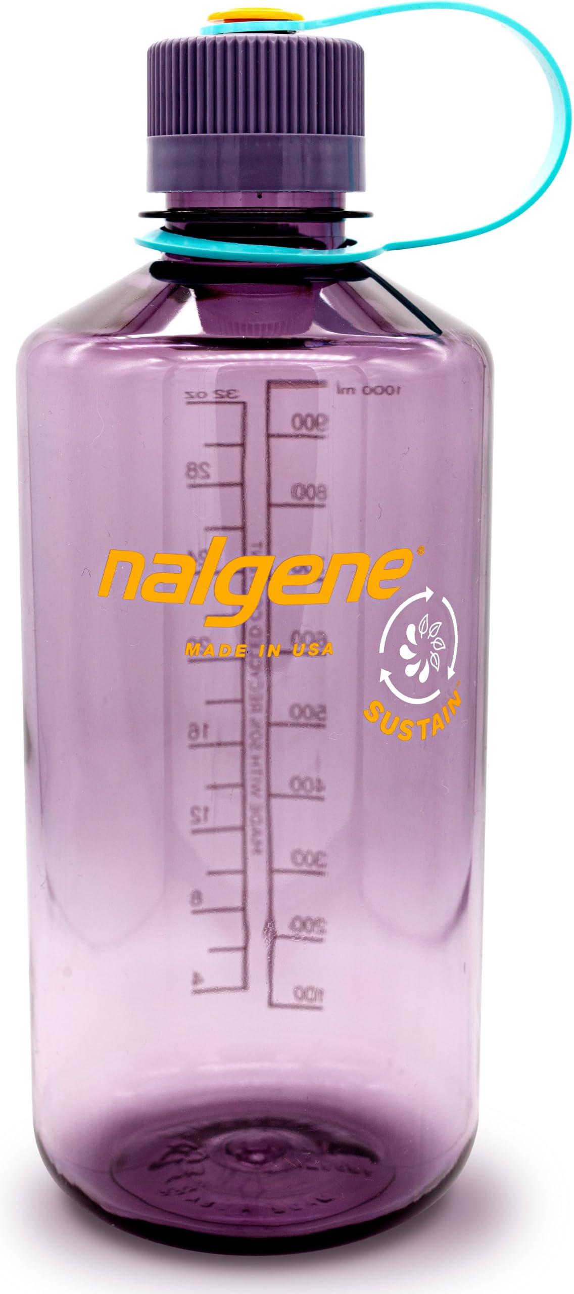 Nalgene Sustain Tritan BPA-Free Water Bottle Made with Material Derived from 50% Plastic Waste, 32 OZ, Narrow Mouth, 1 Count - Available at All In One Marketplace Canada