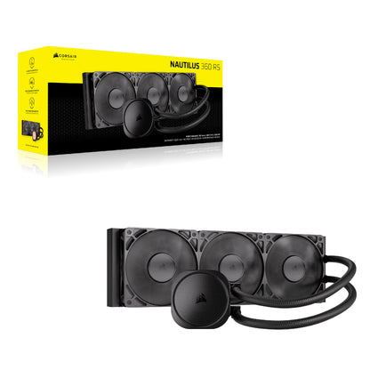 CORSAIR Nautilus 360 RS Liquid CPU Cooler – 360mm AIO – Low-Noise – Direct Motherboard Connection – Daisy-Chain – Intel LGA 1851/1700, AMD AM5/AM4 – 3X RS120 Fans Included – Black 🍁 All In One Marketplace Canada